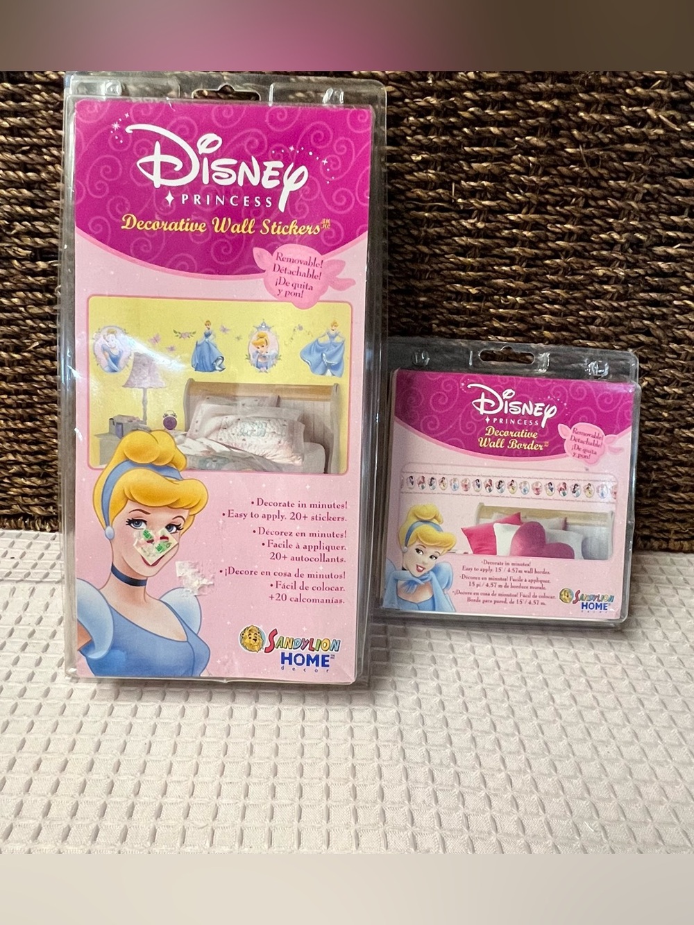 Vintage Sandylion Disney Princess Cinderella Wall Decals And Princess Border Y2K